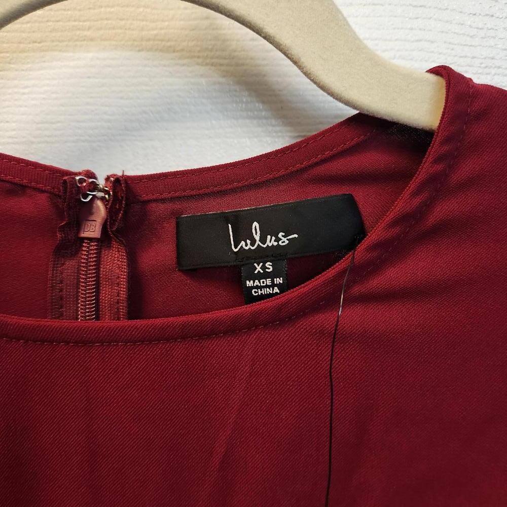Lulus Women's Long Sleeve Marron Dress with Tie Waist- XS NWT - Picture 2 of 9